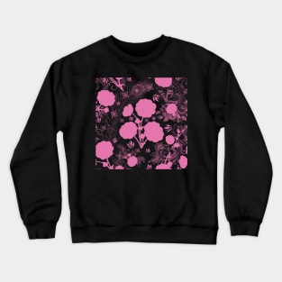 Cinquefoil Flowers in pink Crewneck Sweatshirt